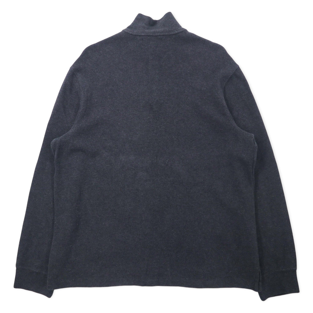 Polo by Ralph Lauren ハーフジップ スウェット XL グレー コットン スモールポニー刺繍 ビッグサイズ