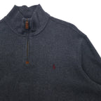 Polo by Ralph Lauren ハーフジップ スウェット XL グレー コットン スモールポニー刺繍 ビッグサイズ