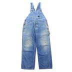 BIG SMITH 50's USA made denim painter overalls XXL indigo blue donut buttons black tag