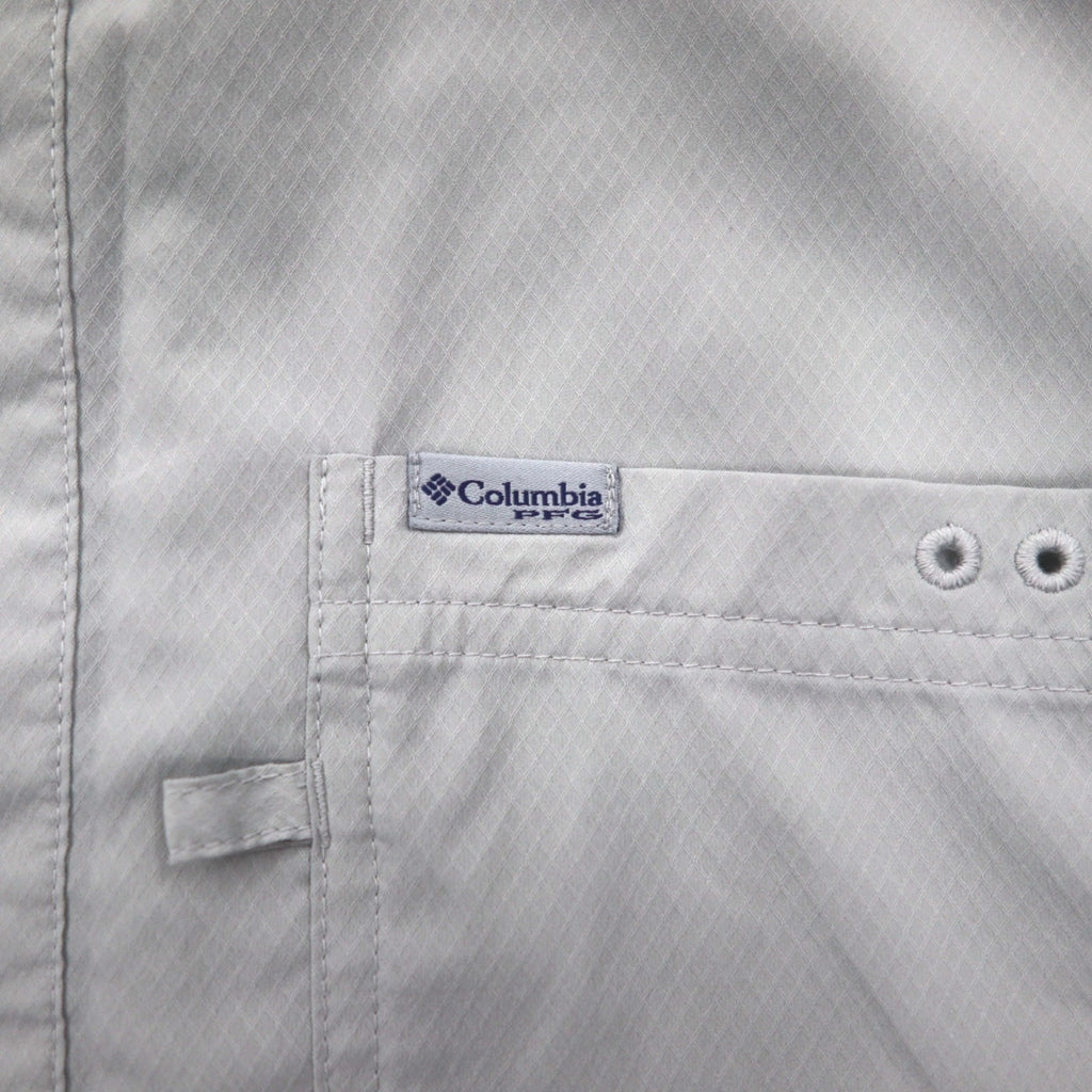 Columbia PFG オムニシェード OMNI-SHADE スラックタイドキャンプシャツ フィッシングシャツ XL グレー ポリエステル FM7042