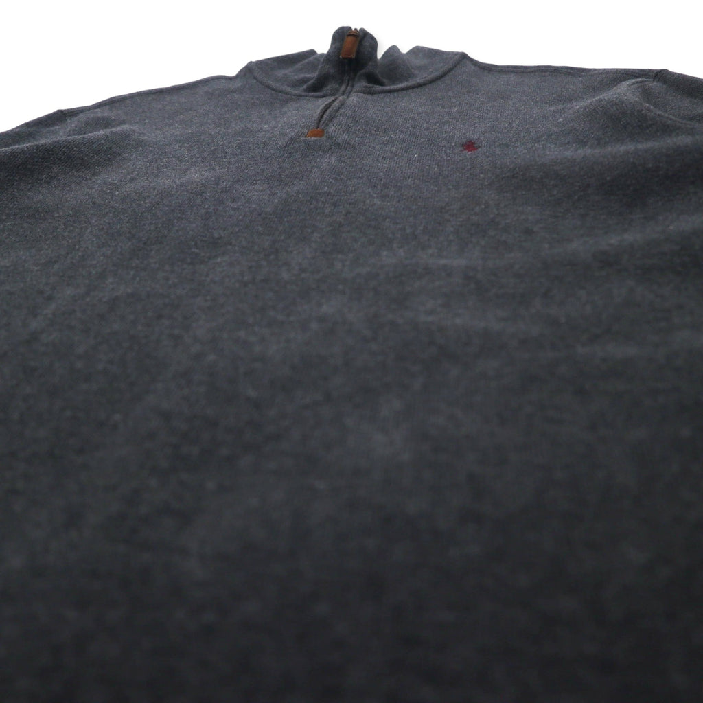 Polo by Ralph Lauren ハーフジップ スウェット XL グレー コットン スモールポニー刺繍 ビッグサイズ