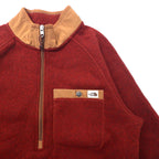 THE NORTH FACE ハーフジップ フリースジャケット M レッド ポリエステル