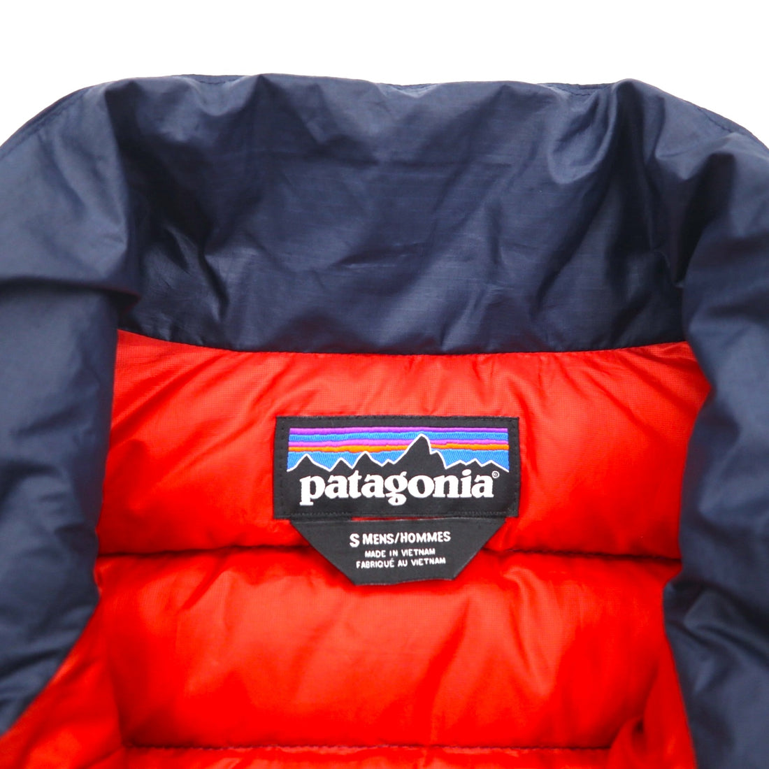 Patagonia Down Sweater Vest, Small, Navy, Goose Down, 84622, Full Zip, High Neck