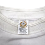 Made in the USA, 90s BAC PREMIER College Embroidered Sweatshirt, Size M, White, Cotton, Pique, Fleece-Lined, CELESTIAL