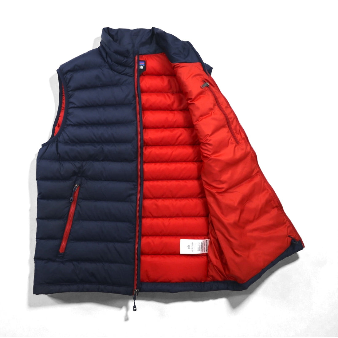 Patagonia Down Sweater Vest, Small, Navy, Goose Down, 84622, Full Zip, High Neck