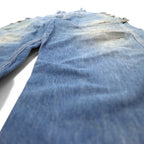 BIG SMITH 50's USA made denim painter overalls XXL indigo blue donut buttons black tag