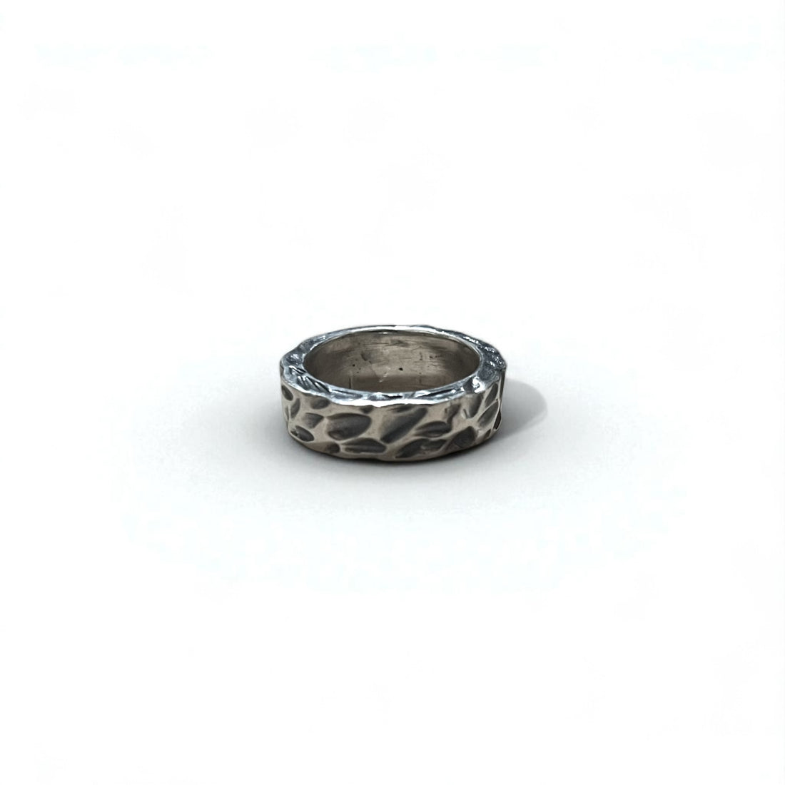 Vintage Silver Ring, Hammered Texture, Hammerwork, Hammered Ring, Size 13, 925 Silver