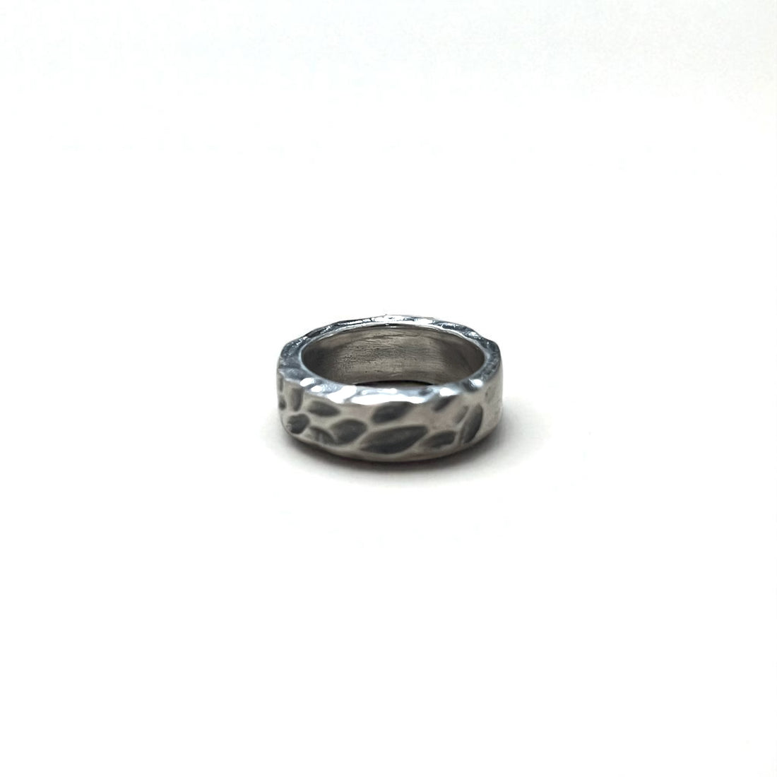 Vintage Silver Ring, Hammered Texture, Hammerwork, Hammered Ring, Size 13, 925 Silver
