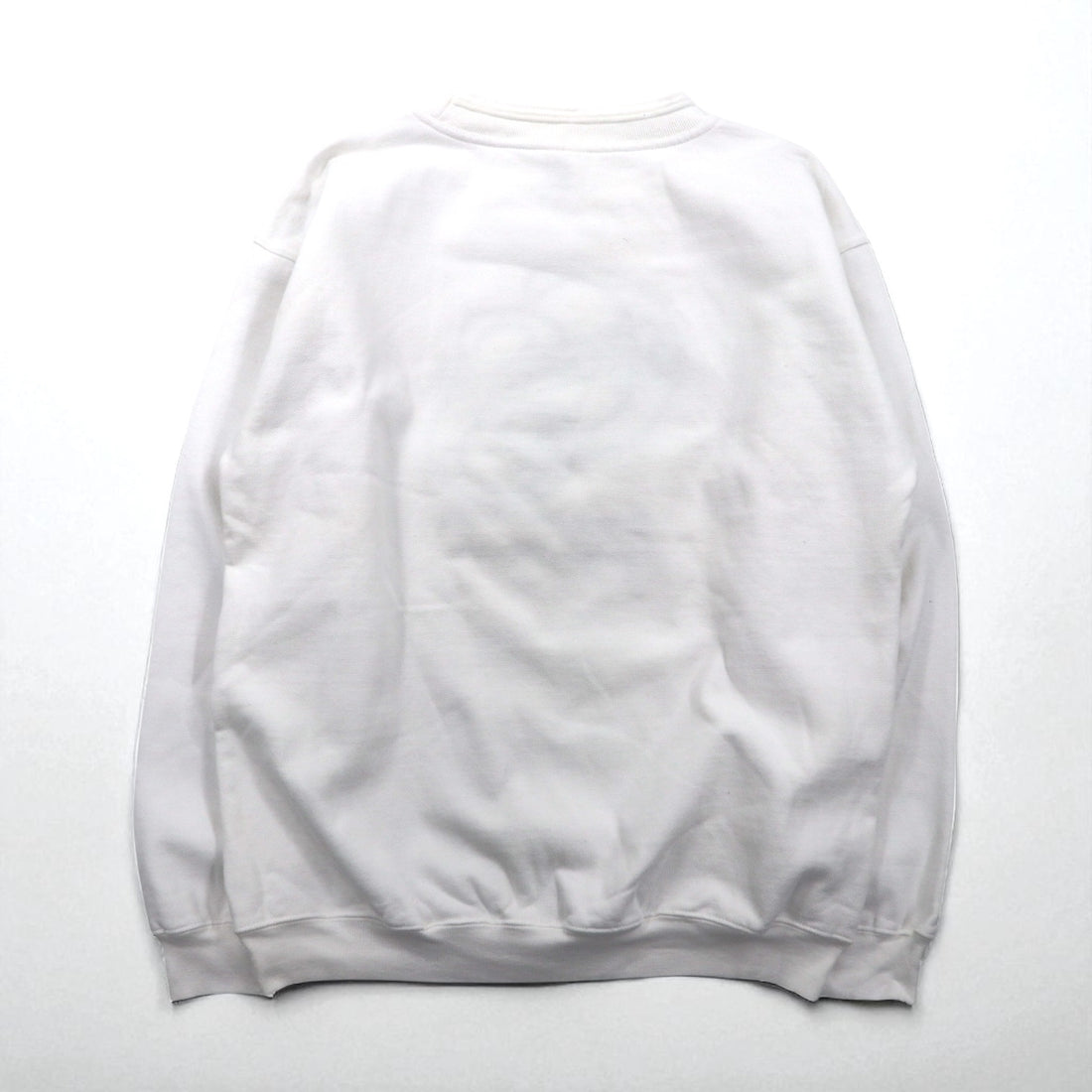 Made in the USA, 90s BAC PREMIER College Embroidered Sweatshirt, Size M, White, Cotton, Pique, Fleece-Lined, CELESTIAL