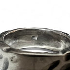 Vintage Silver Ring, Hammered Texture, Hammerwork, Hammered Ring, Size 13, 925 Silver