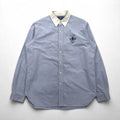 Ralph Lauren 90年代 R.L.P.C. オックスフォード ボタンダウンシャツ L ブルー 1932-34-35 N.Y. ワンポイント刺繍