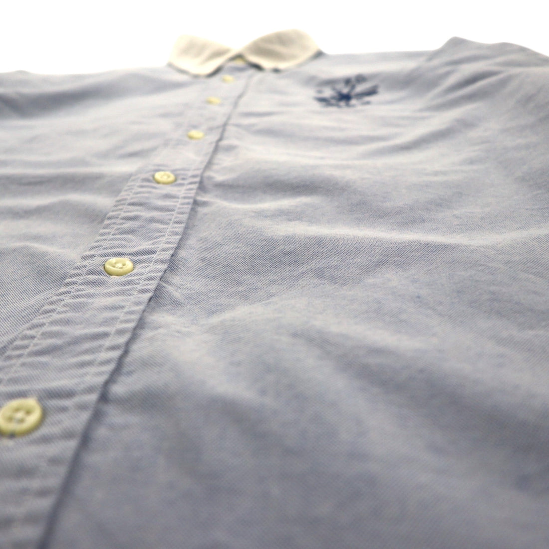 Ralph Lauren 90年代 R.L.P.C. オックスフォード ボタンダウンシャツ L ブルー 1932-34-35 N.Y. ワンポイント刺繍