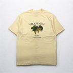 Hanes 80's USA Made BEEFY-T Vintage Single Stitch T-Shirt XL Yellow GRGICH HILLS