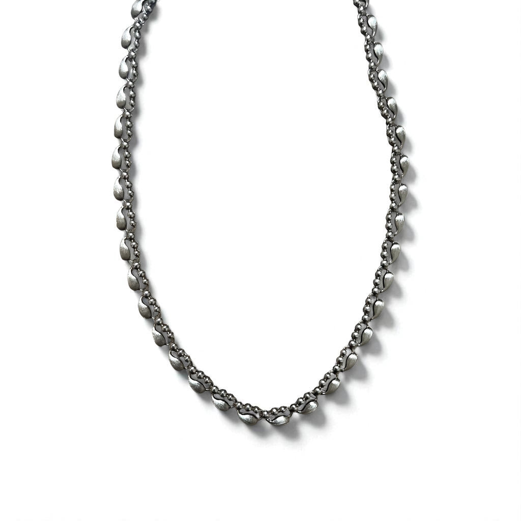 Vintage Silver Necklace Teardrop 2-Way Necklace/Bracelet, PT100 SV, Silver, Platinum