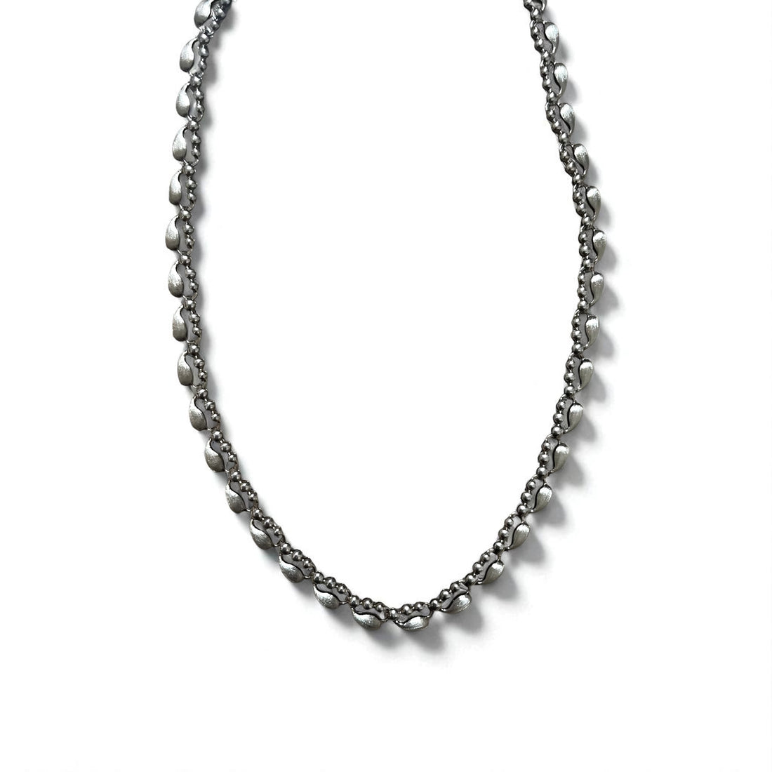 Vintage Silver Necklace Teardrop 2-Way Necklace/Bracelet, PT100 SV, Silver, Platinum