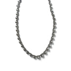 Vintage Silver Necklace Teardrop 2-Way Necklace/Bracelet, PT100 SV, Silver, Platinum