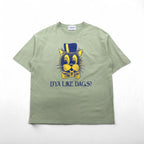 BLACKWEIRDOS Printed DAG Tee, Size L, Green, 24SP-T502, Made in Japan