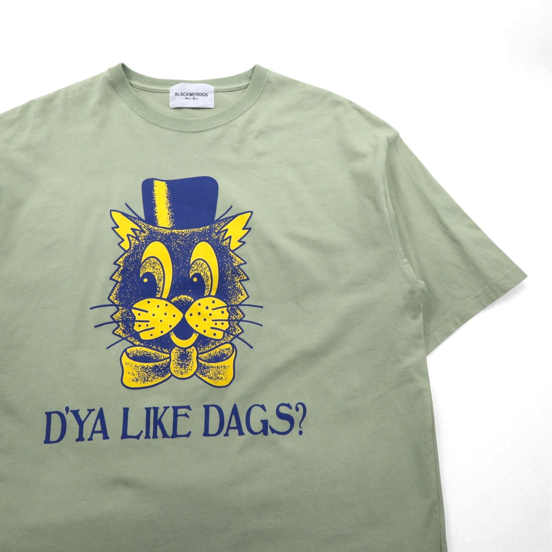 BLACKWEIRDOS Printed DAG Tee, Size L, Green, 24SP-T502, Made in Japan