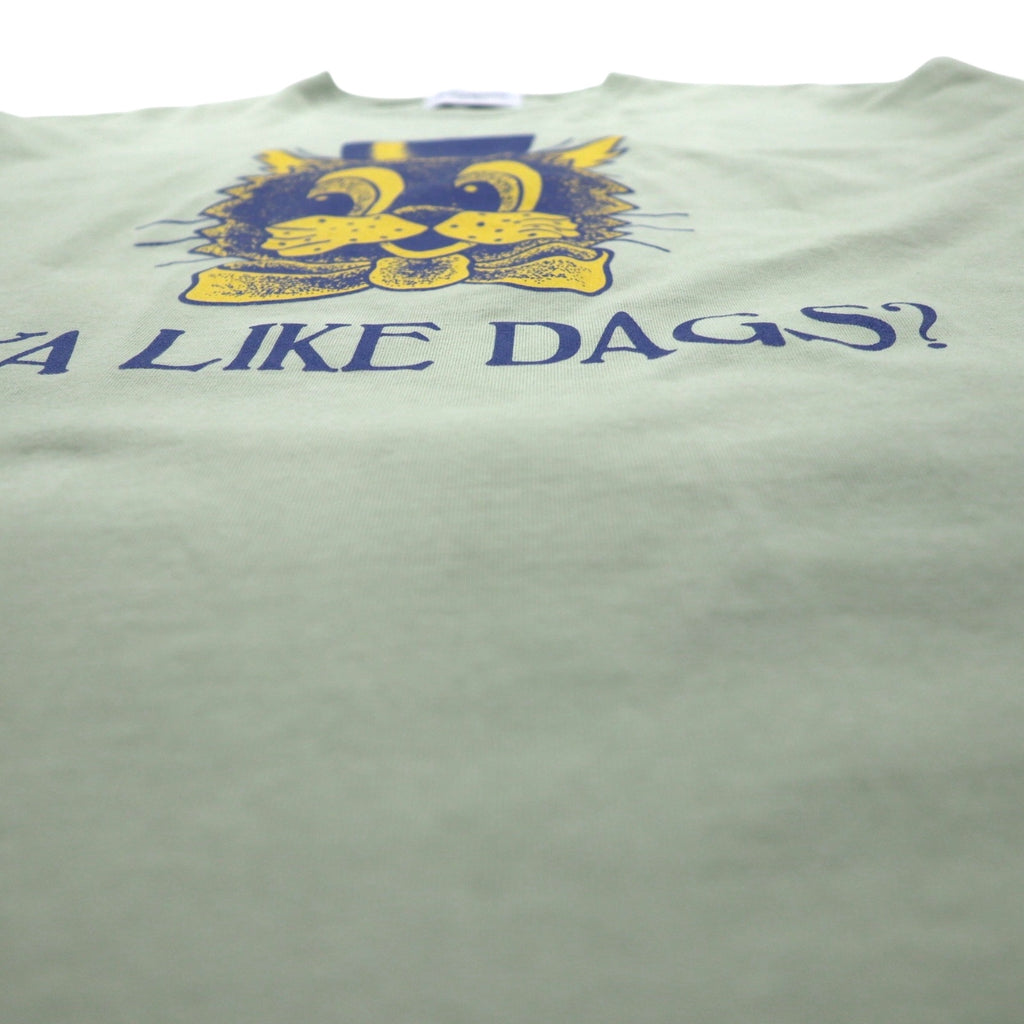 BLACKWEIRDOS Printed DAG Tee, Size L, Green, 24SP-T502, Made in Japan