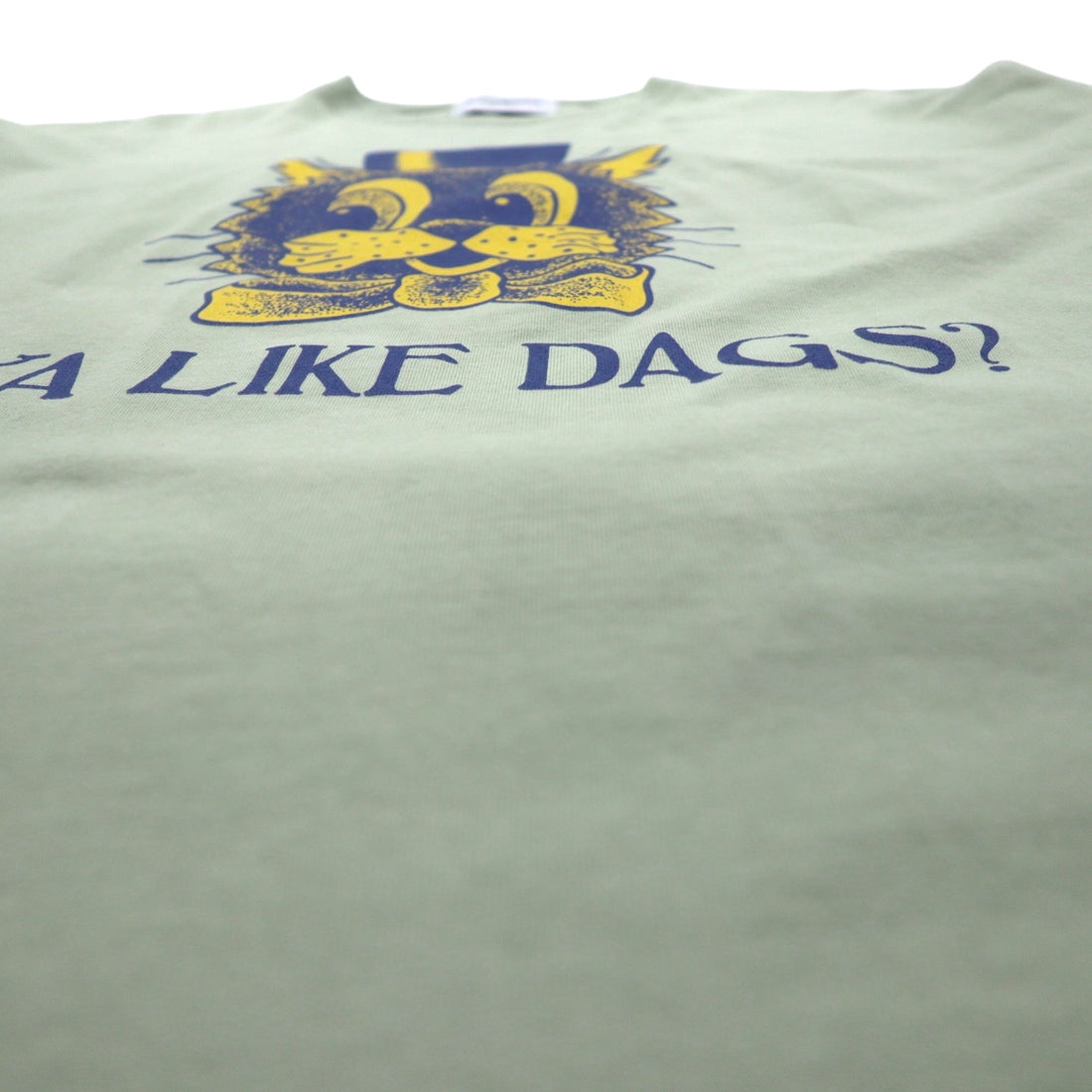 BLACKWEIRDOS Printed DAG Tee, Size L, Green, 24SP-T502, Made in Japan