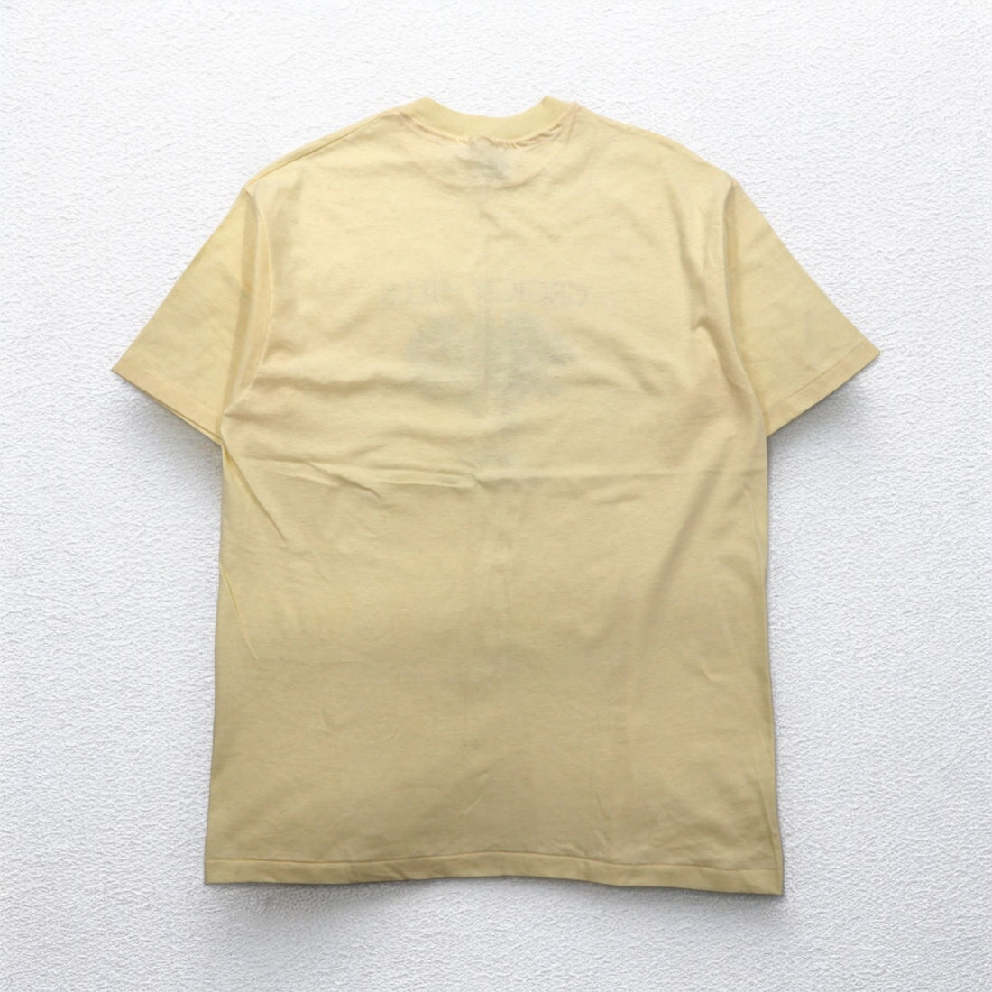 Hanes 80's USA Made BEEFY-T Vintage Single Stitch T-Shirt XL Yellow GRGICH HILLS