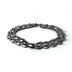 Vintage Silver Necklace Teardrop 2-Way Necklace/Bracelet, PT100 SV, Silver, Platinum