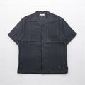 Tommy Bahama 半袖 オープンカラーシャツ 開襟 シルクシャツ M グレー シャドーチェック