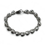Vintage Silver Bracelet Teardrop Bracelet PT100 SV Platinum Silver