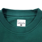 karl kani jeans drop shoulder sweatshirt XS green cotton cropped length