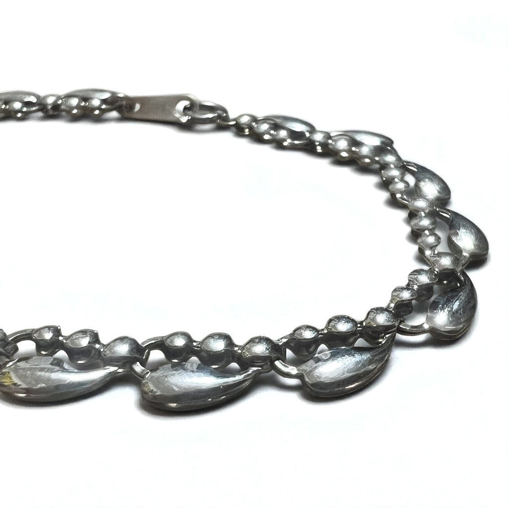 Vintage Silver Bracelet Teardrop Bracelet PT100 SV Platinum Silver