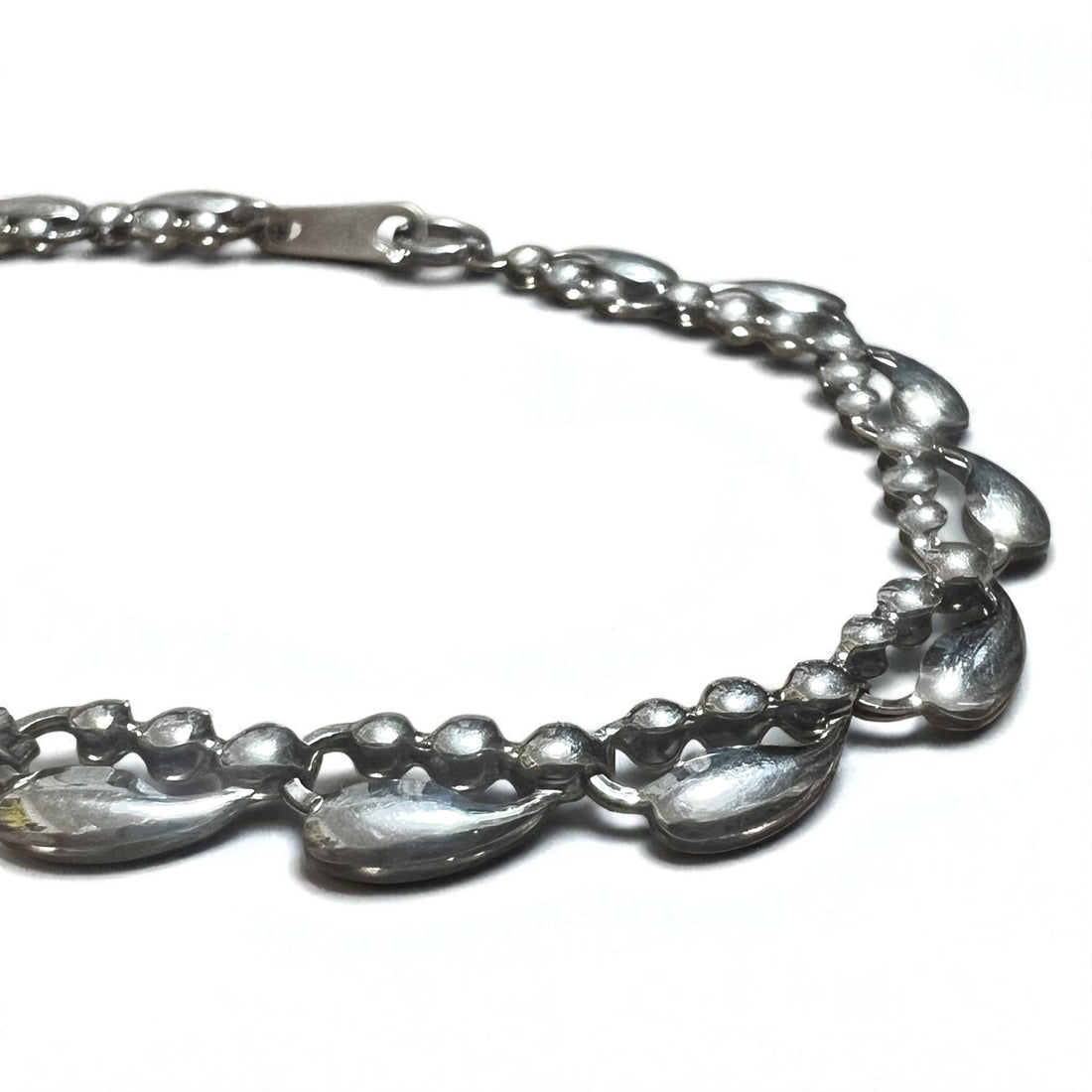 Vintage Silver Bracelet Teardrop Bracelet PT100 SV Platinum Silver