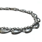 Vintage Silver Bracelet Teardrop Bracelet PT100 SV Platinum Silver