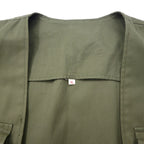 Euro Vintage ユーロヴィンテージ ミリタリー トラベル ベスト XL カーキ ポリエステル コットン MILITARY TRAVEL VEST