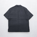 Tommy Bahama 半袖 オープンカラーシャツ 開襟 シルクシャツ M グレー シャドーチェック