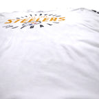 Majestic Long Sleeve T-Shirt, XL, White, Sleeve Print, NFL PITTSBURGH STEELERS, Made in Honduras