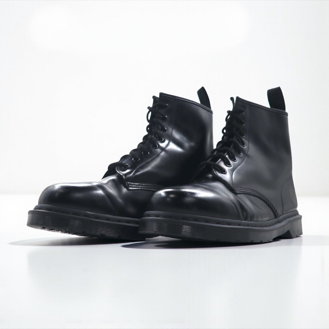 Dr. Martens 1460 Mono 8-Eye Boots, Black Stitching, Lace-Up 30cm, Leather