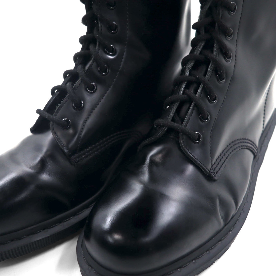 Dr. Martens 1460 Mono 8-Eye Boots, Black Stitching, Lace-Up 30cm, Leather