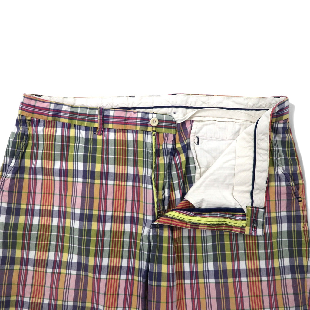 Polo by Ralph Lauren Madras Check Shorts, Shorts, Size 40, Multicolor, Cotton