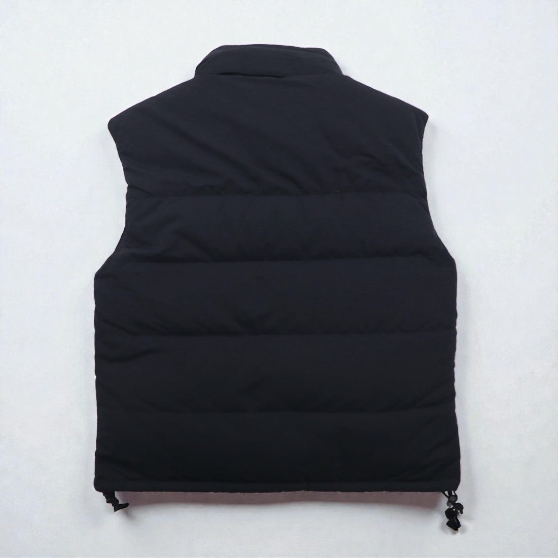 THE NORTH FACE Nuptse Goose Down Vest, Medium, Black Nylon, with Hood Storage and Drawcord