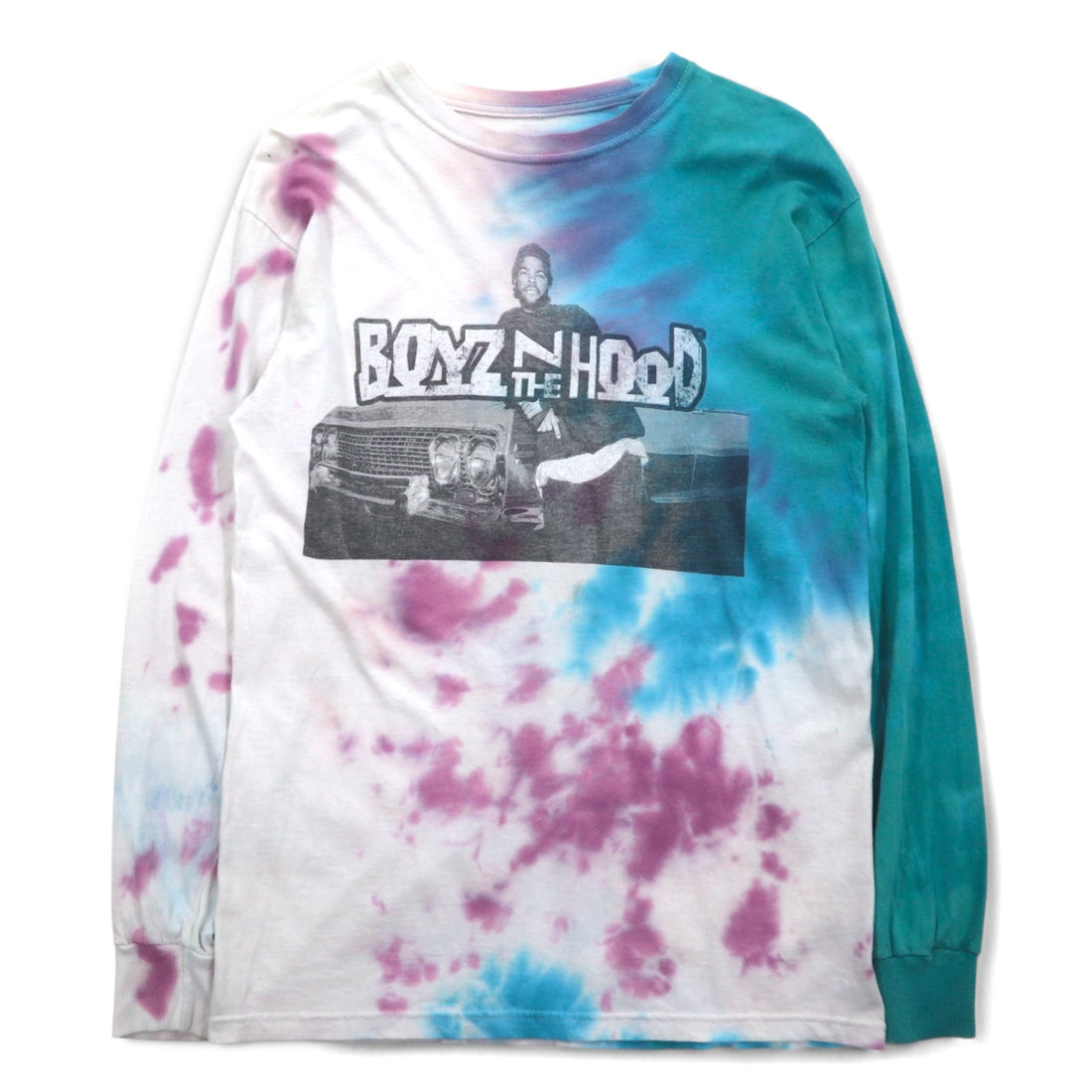 BOYZ N THE HOOD 90s Movie ICE CUBE Hip Hop Long Sleeve T-Shirt Long TS Tie Dye NWA Made in Mexico