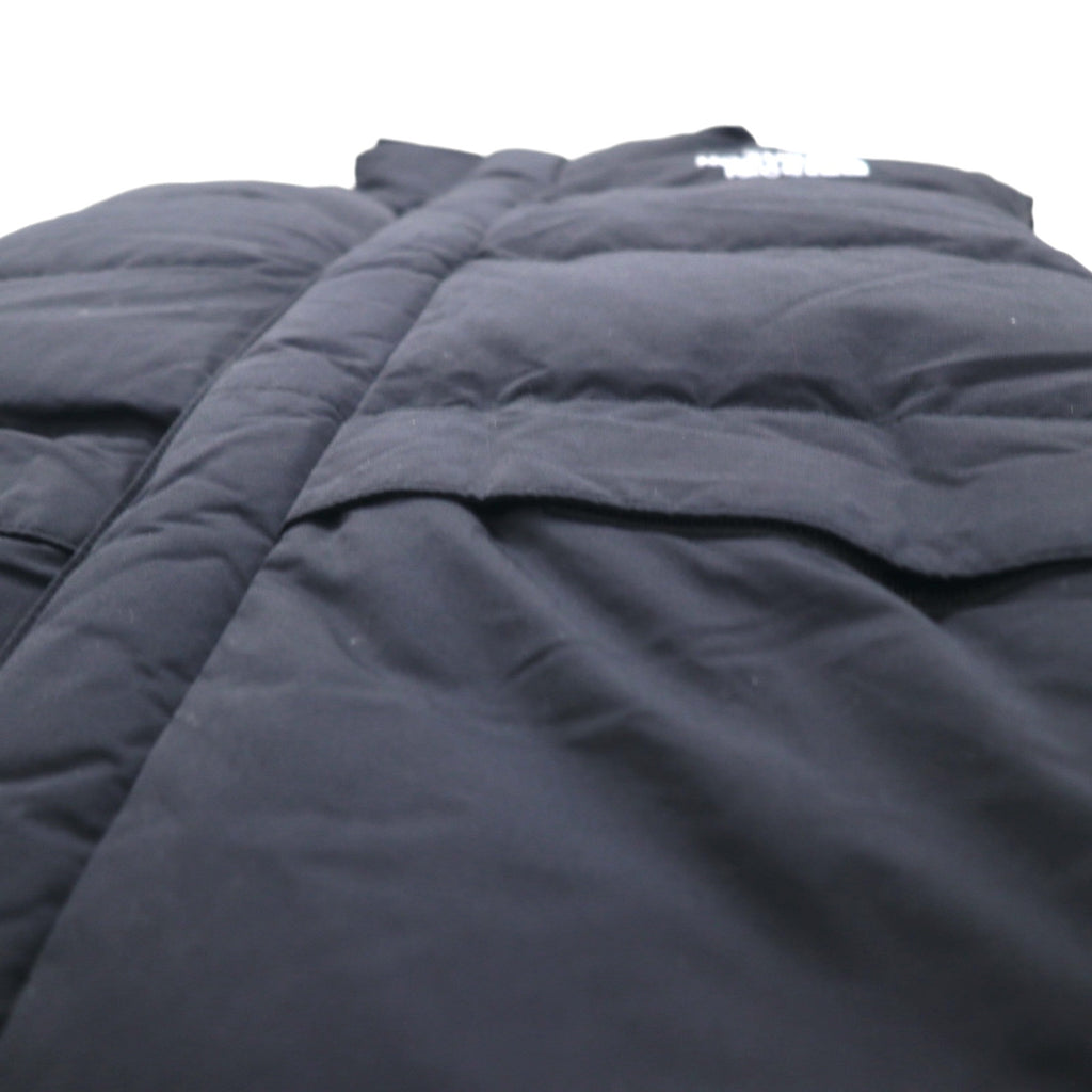 THE NORTH FACE Nuptse Goose Down Vest, Medium, Black Nylon, with Hood Storage and Drawcord