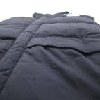 THE NORTH FACE Nuptse Goose Down Vest, Medium, Black Nylon, with Hood Storage and Drawcord