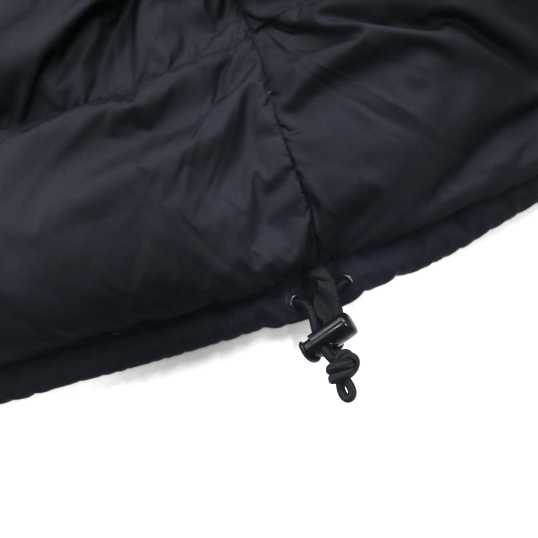THE NORTH FACE Nuptse Goose Down Vest, Medium, Black Nylon, with Hood Storage and Drawcord