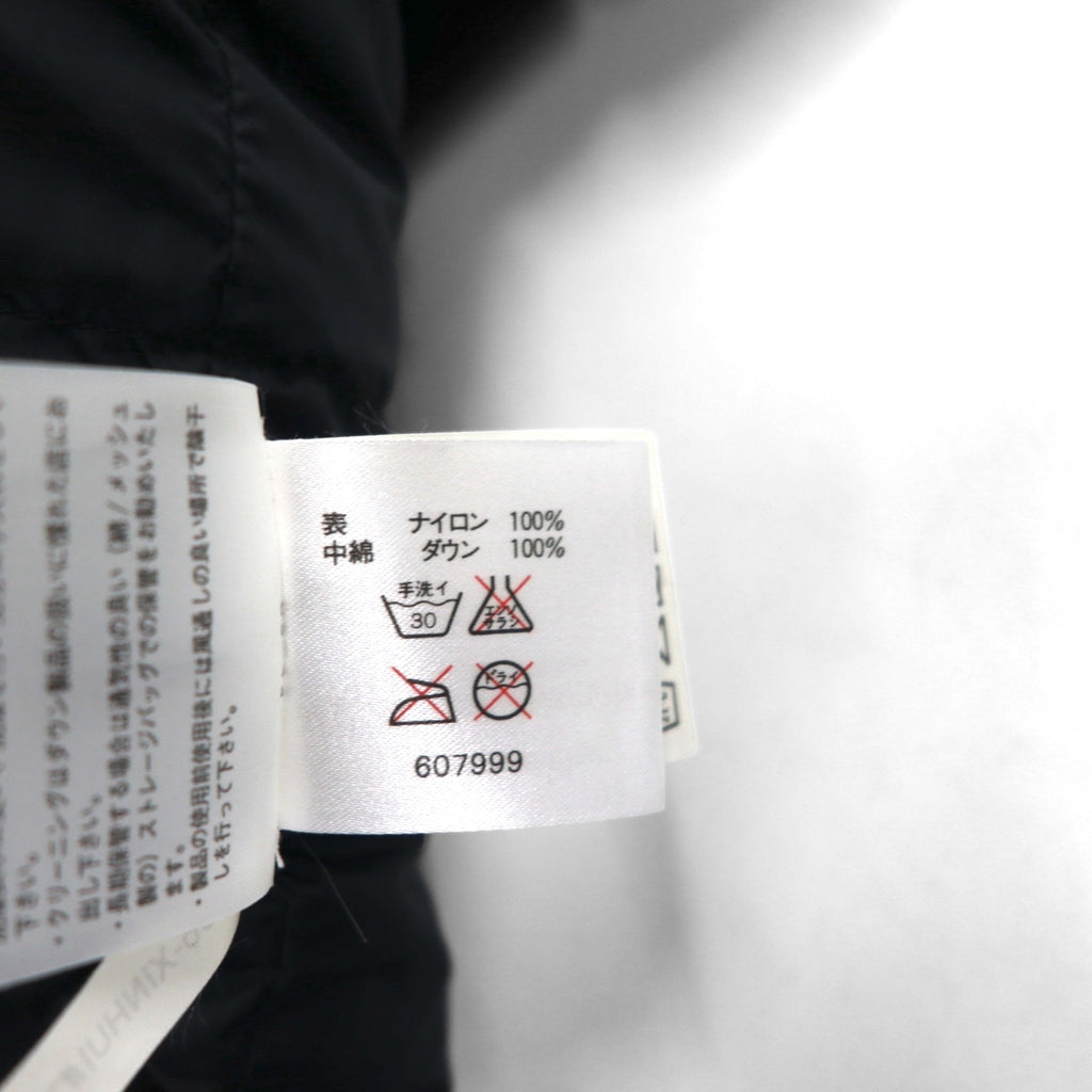 THE NORTH FACE Nuptse Goose Down Vest, Medium, Black Nylon, with Hood Storage and Drawcord