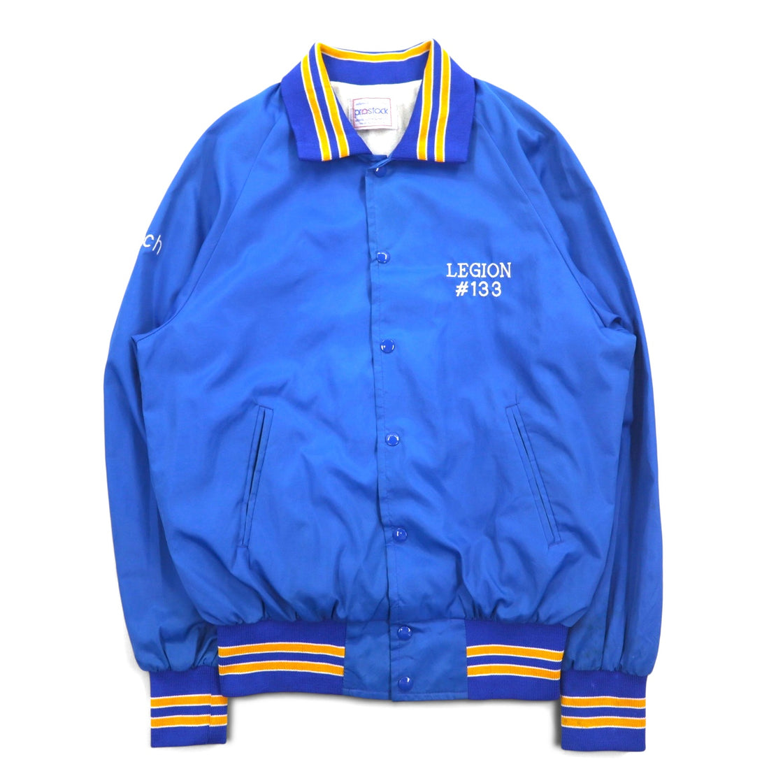90s PROSTOCK Nylon Stadium Jacket L Blue LEGION Embroidery