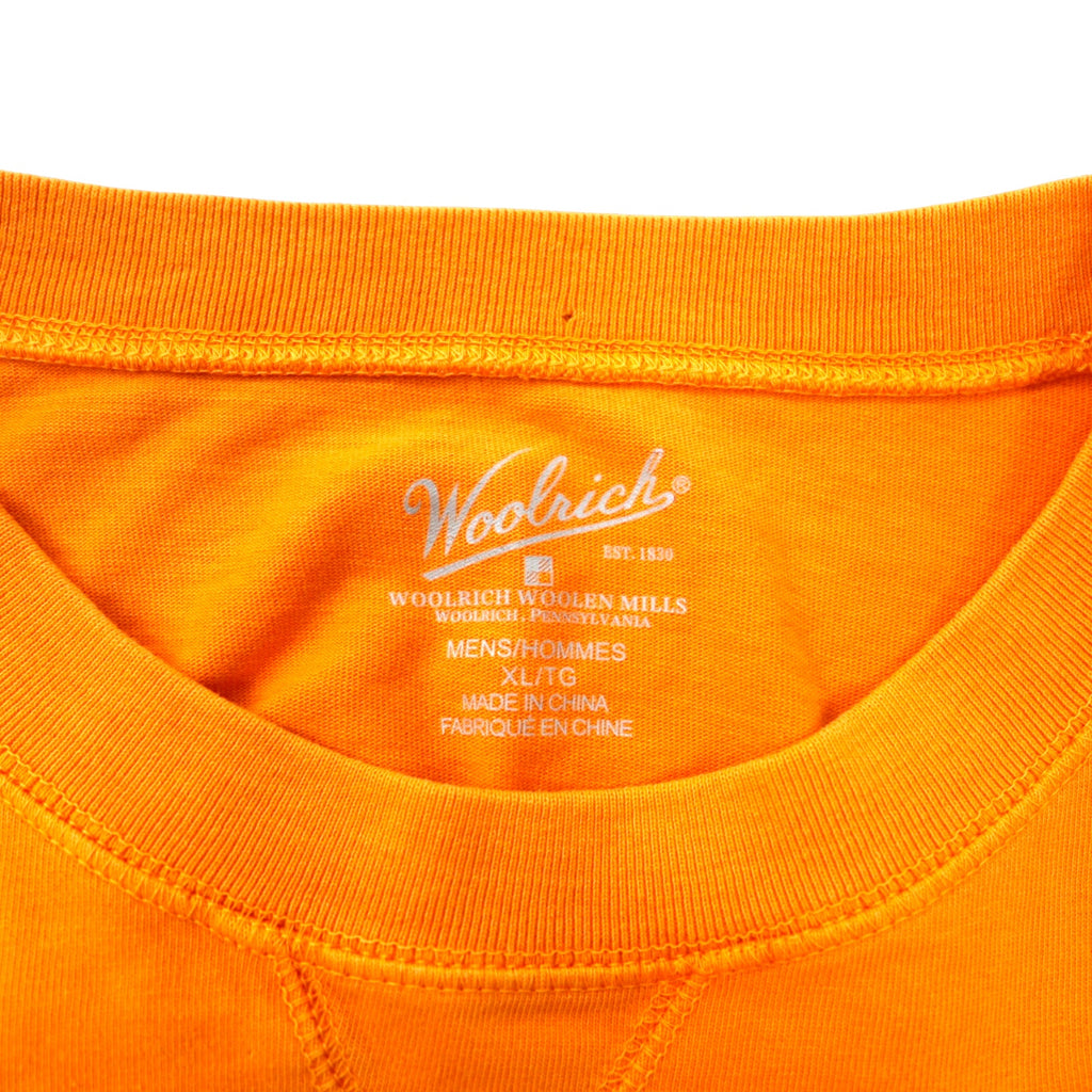 Woolrich ヘビーウェイト Tシャツ XL オレンジ コットン 前V ビッグサイズ