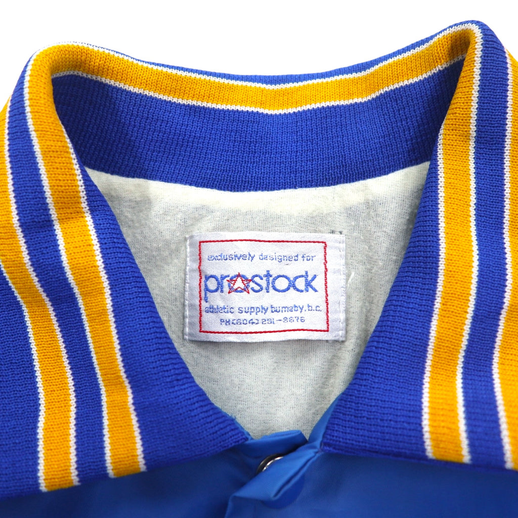 90s PROSTOCK Nylon Stadium Jacket L Blue LEGION Embroidery
