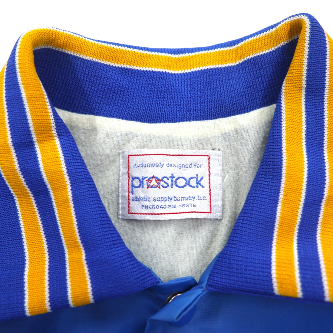 90s PROSTOCK Nylon Stadium Jacket L Blue LEGION Embroidery