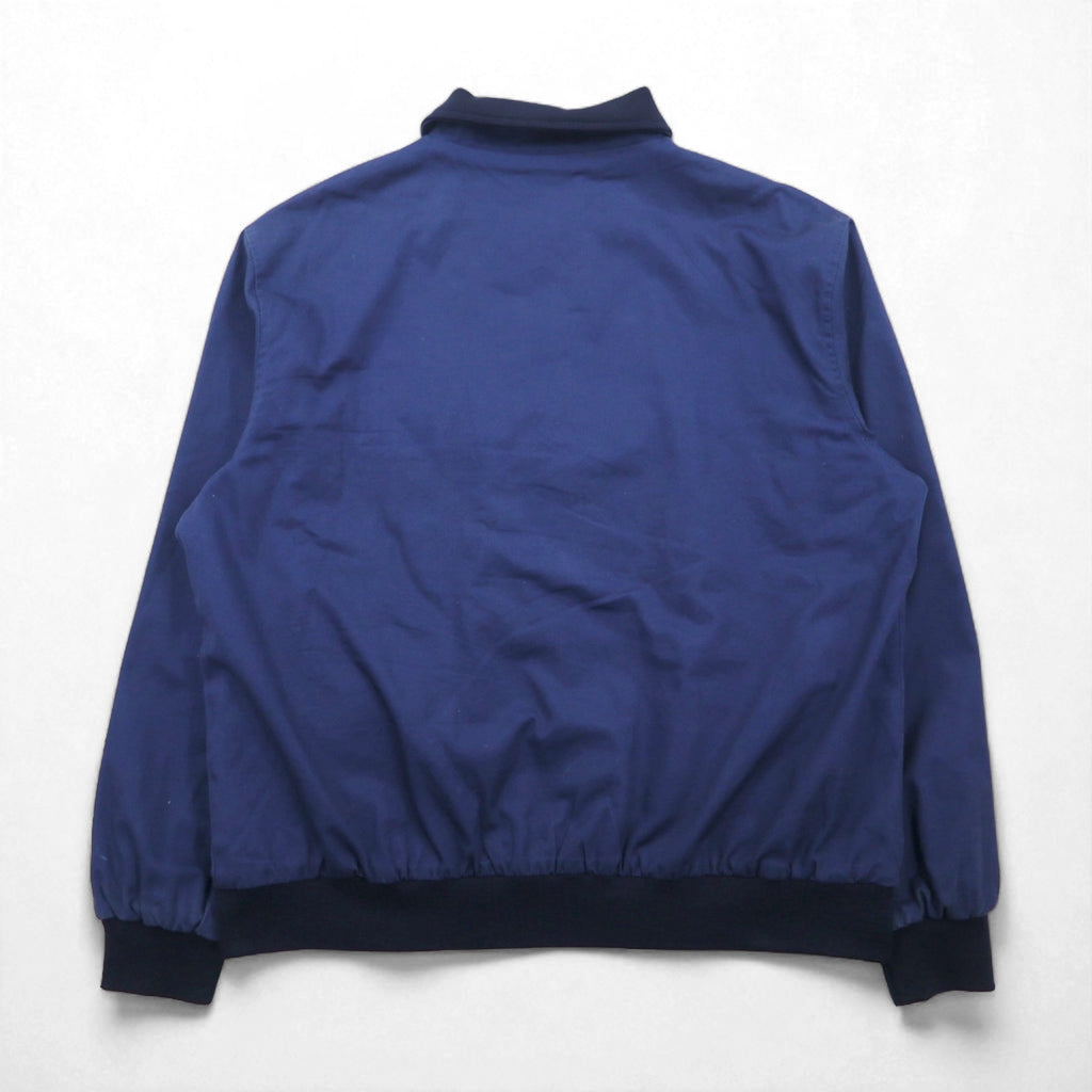 L'HOMME MODERNE Swing Top Harrington Jacket, Size L, Navy, Checked Cotton Lining
