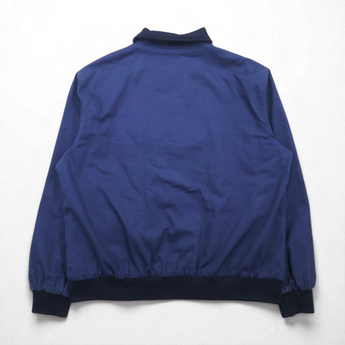 L'HOMME MODERNE Swing Top Harrington Jacket, Size L, Navy, Checked Cotton Lining